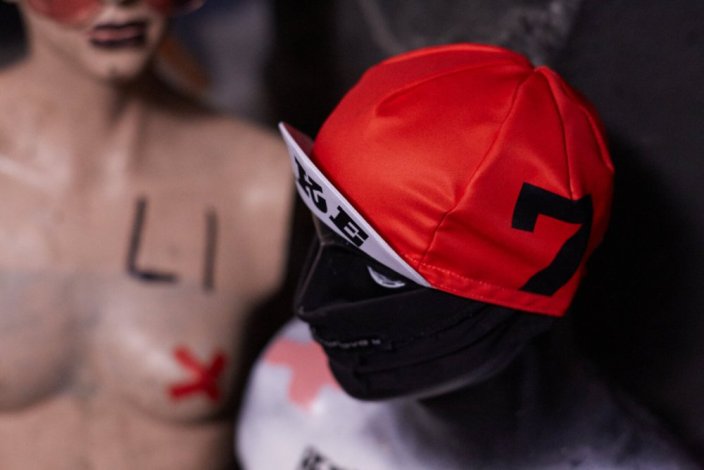 cycling cap red