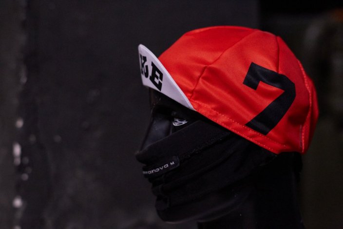 cycling cap red