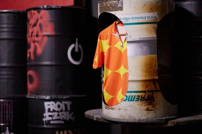 cycling jersey orange - Velikost: 6 (hruď 104-112)