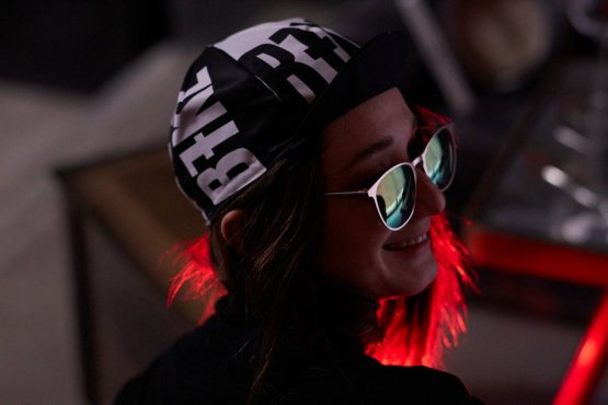 cycling cap black and white
