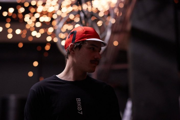 cycling cap red